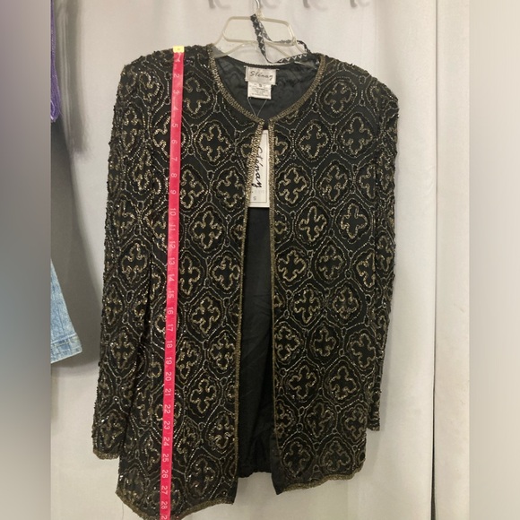 Women's STENAY VINTAGE Handmade Silk Beaded Tunic Jacket NWT - Picture 8 of 14